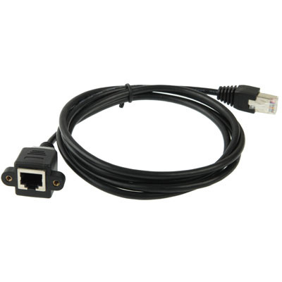 RJ45 Femelle à Mâle Chat Réseau Extension Câble Panneau Serrure À Vis, Longueur: 1.5m SR1042734-03