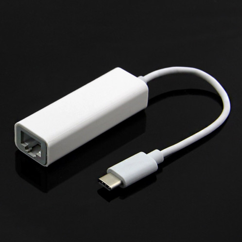 Adaptateur Ethernet haut débit 10 cm USB-C / Type-C 3.1, pour MacBook 12 pouces / Chromebook Pixel 2015, longueur: 10 cm (blanc) SH1089652-05