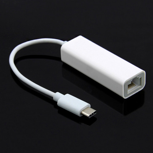 Adaptateur Ethernet haut débit 10 cm USB-C / Type-C 3.1, pour MacBook 12 pouces / Chromebook Pixel 2015, longueur: 10 cm (blanc) SH1089652-05