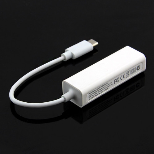 Adaptateur Ethernet haut débit 10 cm USB-C / Type-C 3.1, pour MacBook 12 pouces / Chromebook Pixel 2015, longueur: 10 cm (blanc) SH1089652-05