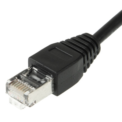 Câble d'extension réseau RJ45 femelle à mâle, longueur: 30cm (noir) SR090B388-03