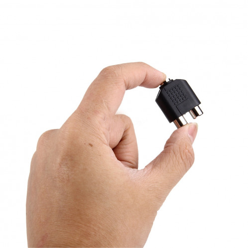 Adaptateur 3,5 mm femelle vers 2 femelles RCA (noir) SH20811171-04