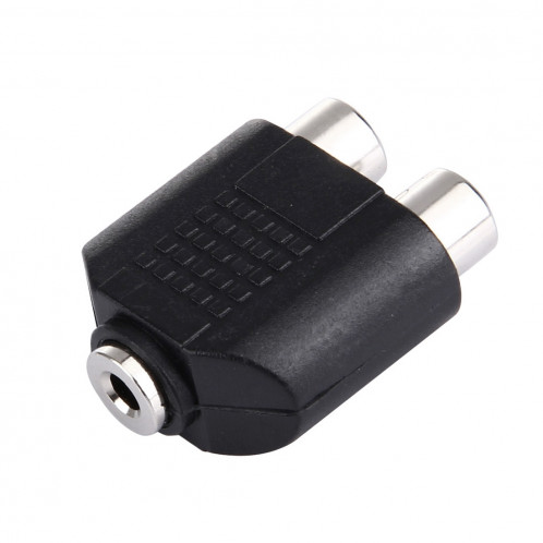 Adaptateur femelle 3,5 mm femelle à 2 RCA (noir) S3208A890-04