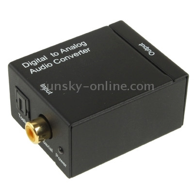 Convertisseur audio optique numérique coaxial Toslink vers RCA analogique (noir) SH2191321-08