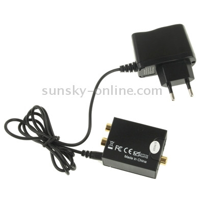 Convertisseur audio optique numérique coaxial Toslink vers RCA analogique (noir) SH2191321-08