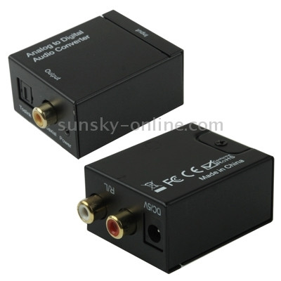 Convertisseur audio coaxial optique analogique RCA vers numérique Toslink (noir) SH21921110-08