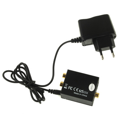 Convertisseur Analogique RCA vers Toslink Coaxial Optique Numérique (Noir) SA219B1817-08