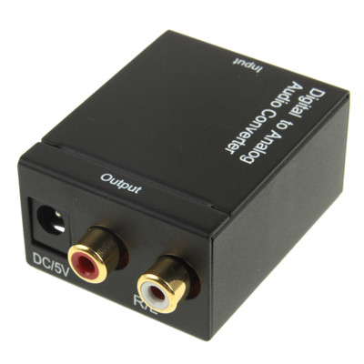 Convertisseur audio numérique coaxial Toslink vers analogique RCA (noir) SD1219170-08