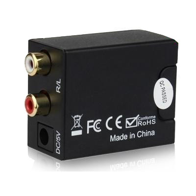 Convertisseur audio numérique coaxial Toslink vers analogique RCA (noir) SD1219170-08