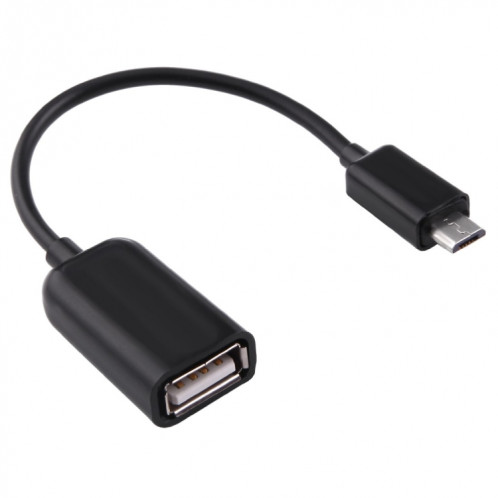 Câble adaptateur USB 2.0 AF vers Micro USB 5 broches mâle de haute qualité avec fonction OTG, Câble adaptateur USB 2.0 AF vers Micro USB 5 broches mâle de haute qualité avec fonction OTG, longueur : 15 cm (noir) SH329B678-05