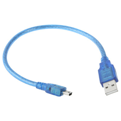 Câble adaptateur USB 2.0 AM à Mini USB mâle, Longueur: 30cm (Bleu) SC133334-04