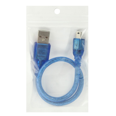 Câble adaptateur USB 2.0 AM à Mini USB mâle, Longueur: 30cm (Bleu) SC133334-04