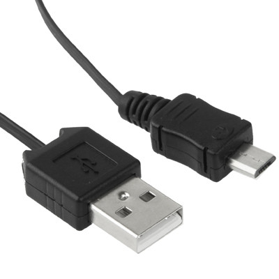 Câble de données rétractable USB 2.0 vers micro USB, longueur : 10 cm (peut être étendu à 75 cm) (noir) SH335B660-06
