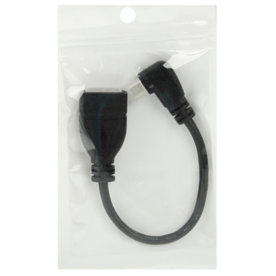 17cm 90 degrés micro HDMI droite vers mâle vers HDMI câble adaptateur femelle (noir) SH13371885-05