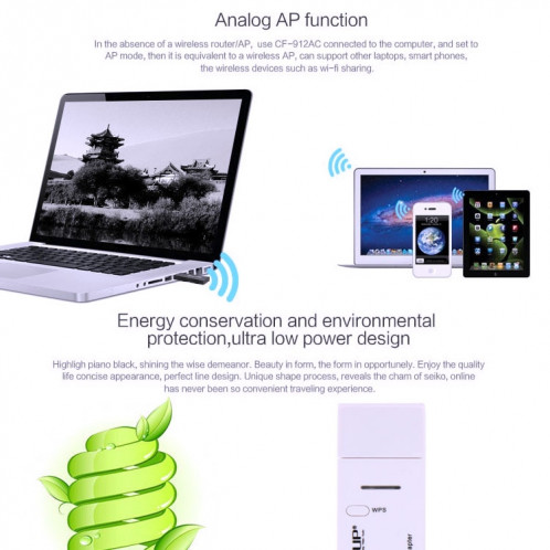 Adaptateur sans fil USB 3.0 Wifi Dual band EDUP AC-1601 802.11AC 1200M SE1534595-014