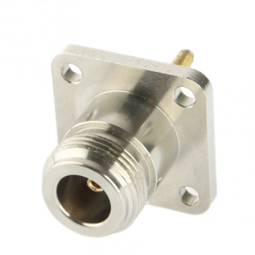 Adaptateur coaxial RF N femelle avec plaque carrée (argent) SC18631310-04