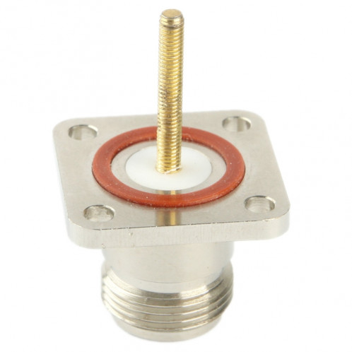 Adaptateur coaxial RF N femelle avec plaque carrée (argent) SC18631310-04