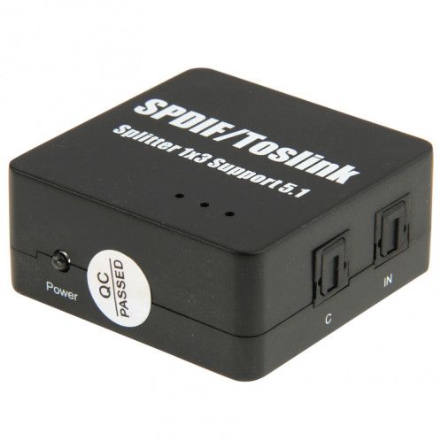 Amplificateur de puissance SPDIF / TOSLINK Amplificateur audio optique numérique Splitter 1x3 5.1 SH2202487-07