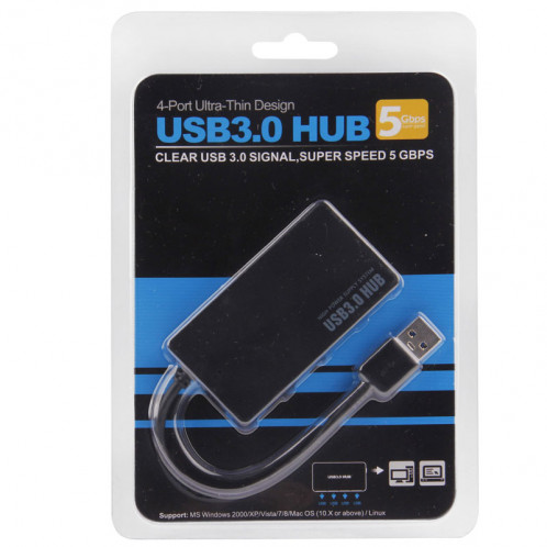 Indicateur LED USB 3.0 Super Hub Portable 5 Ports 5Gbps Remplacement à chaud, Signal USB3.0 clair SP22301660-09