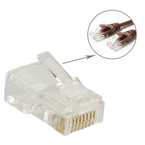 Connecteur modulaire RJ45 haute performance 100 PCS, or: 3u 3 pieds S12251374-08