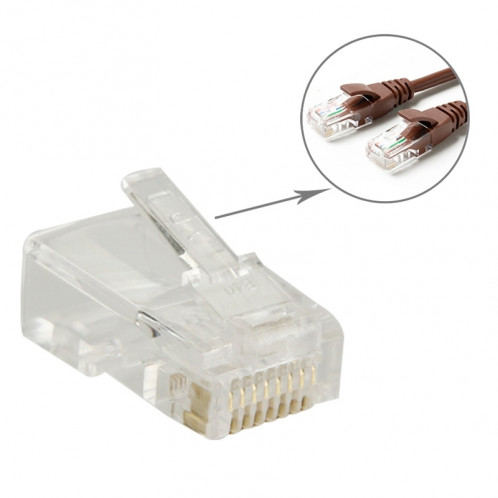 Connecteur modulaire 100 PCS RJ45, or: 3u S122591941-08