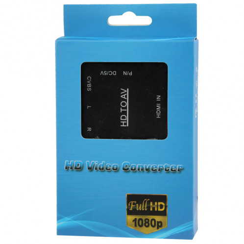 HDV-M610 Adaptateur Convertisseur Vidéo Full HD 1080P HDMI vers AV / CVBS Mini Taille (Noir) SH2360787-06