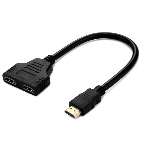 30cm 1080p HDMI Port Mâle à 2 Femelle 1 en 2 Sortie Splitter Câble Adaptateur Convertisseur SH2427896-04