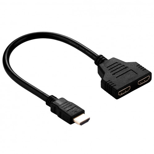 30cm 1080p HDMI Port Mâle à 2 Femelle 1 en 2 Sortie Splitter Câble Adaptateur Convertisseur SH2427896-04
