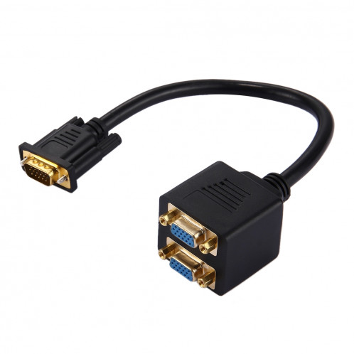 30cm VGA mâle à 2 VGA femelle Splitter Cable (Noir) S3503B1314-06