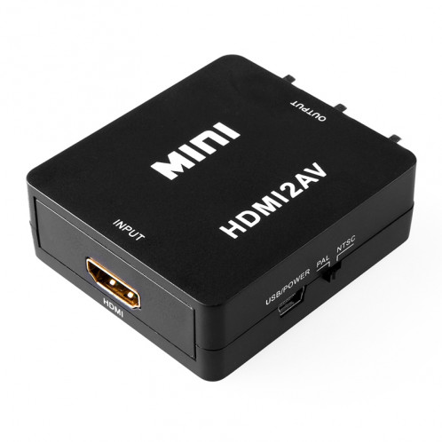 VK-126 Adaptateur Convertisseur Vidéo HD HDMI vers AV / CVBS Mini HD SH25471927-06