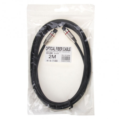 Câble fibre optique audio numérique Toslink M à M, OD: 5.0mm, longueur: 2m SH2782223-05