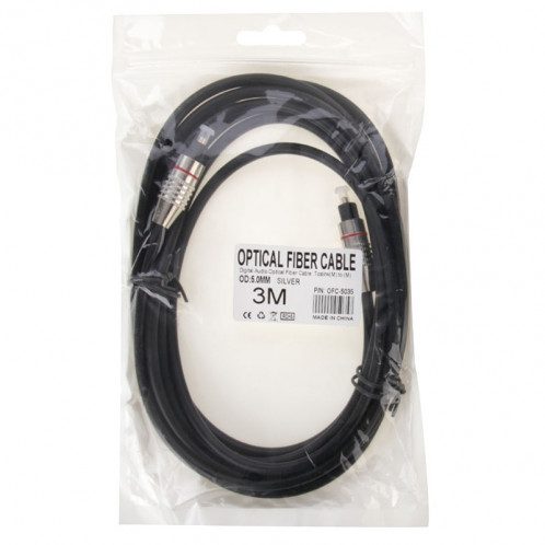 Câble fibre optique audio numérique Toslink M à M, OD: 5.0mm, longueur: 3m SH27831605-05