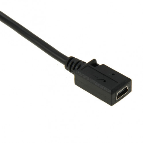 90 Degree Mini USB Mâle à Mini USB Câble adaptateur femelle, Longueur: 28cm S93214533-04