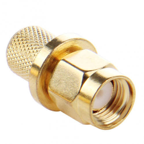 Adaptateur de connecteur RF à sertir pour broches mâles plaquées or RP-SMA de 10 PCS S1363120-04