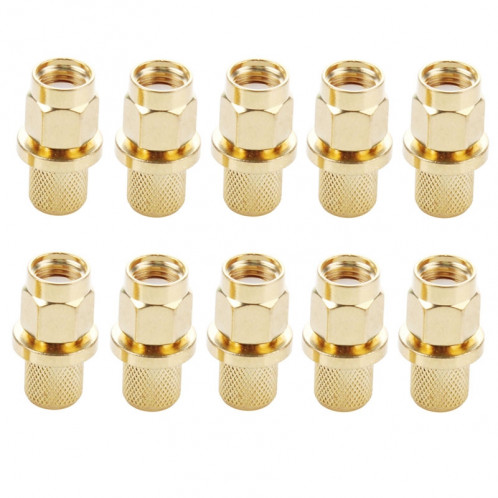 Adaptateur de connecteur RF à sertir pour broches mâles plaquées or RP-SMA de 10 PCS S1363120-04