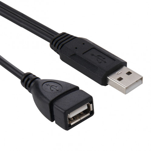 USB 2.0 Mâle à 2 Câble USB Femelle Double Adaptateur pour Ordinateur / Ordinateur Portable, Longueur: Environ 30cm (Noir) SU563B1027-03