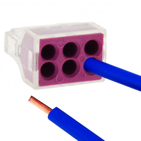 Connecteur de fil enfichable de boîte de jonction de 10 bornes de PCS 6 pour la section sectionnelle fil dur millimètre carré de 1-2,5 S17312892-05