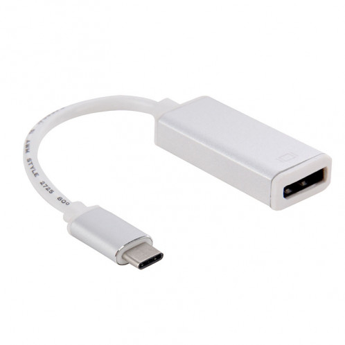 10cm USB-C / Type-C 3.1 pour afficher un câble adaptateur, pour MacBook 12 pouces, Chromebook Pixel 2015, Nokia N1 Tablet (Argent) SH563S1085-03