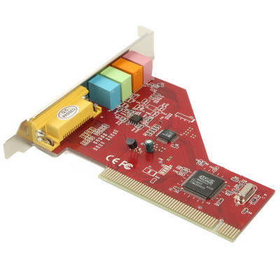 Carte son PCI 4 canaux Crystal (rouge) SC1013621-06
