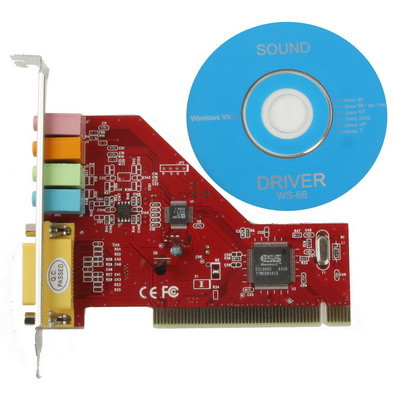 Carte son PCI 4 canaux Crystal (rouge) SC1013621-06