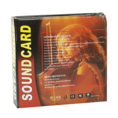 Carte son PCI 4 canaux Crystal (rouge) SC1013621-06