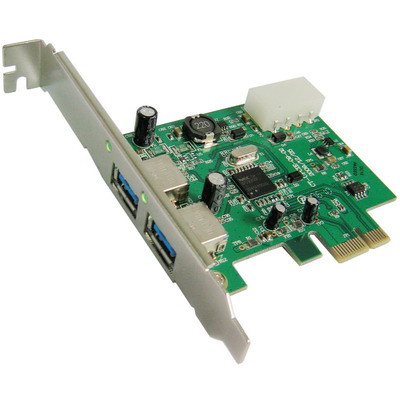 Carte adaptateur PCI Express vers 2 ports USB 3.0 PCI SC10171777-05