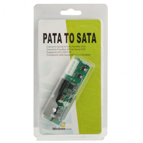 Convertisseur d'adaptateur de disque dur PATA vers SATA vers Serial ATA (vert) SC30141818-04