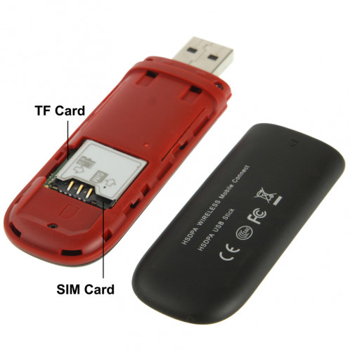 7.2Mbps HSDPA 3G USB 2.0 sans fil Modem / HSDPA USB Stick, carte TF de soutien, signe de livraison aléatoire S740211510-05
