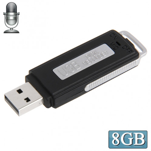 Enregistreur vocal USB + disque flash USB de 8 Go (noir) SH2642502-05