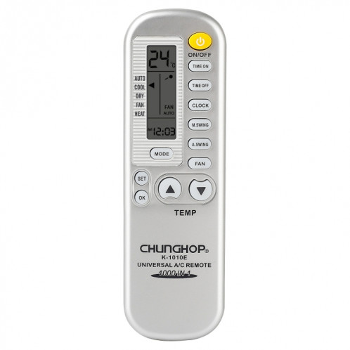 Télécommande universelle A / C Chunghop (K-1010E) (grise) SC0204133-04
