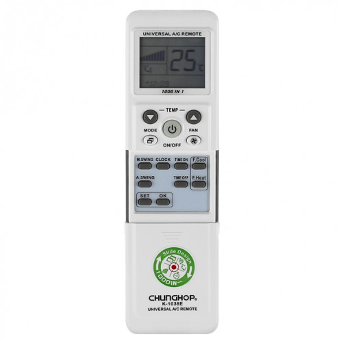 Télécommande universelle A / C Chunghop (K-1038E) SC0209109-06