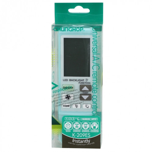 Télécommande universelle pour climatiseur K-209ES, fonction de thermomètre de soutien (bleu) SH039L970-07