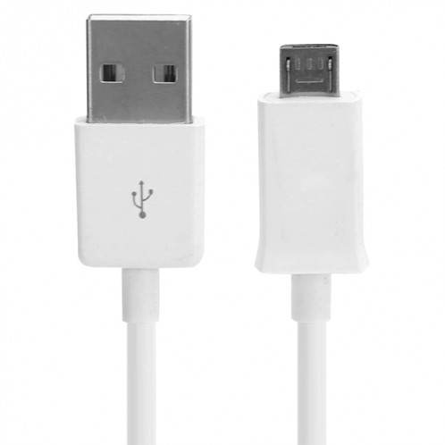 Câble de chargeur de synchronisation de données micro USB, longueur du câble : 1 m (blanc) SH222W1782-06