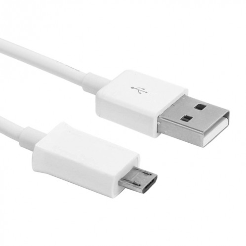 Câble de chargeur de synchronisation de données micro USB, longueur du câble : 1 m (blanc) SH222W1782-06